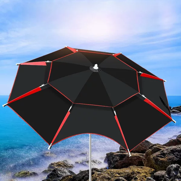 Factory Wholesale 2.22m 2.66m Fishing Umbrella Universal Large Fishing Umbrella Thickeneded Foldableing Fishing Parasol