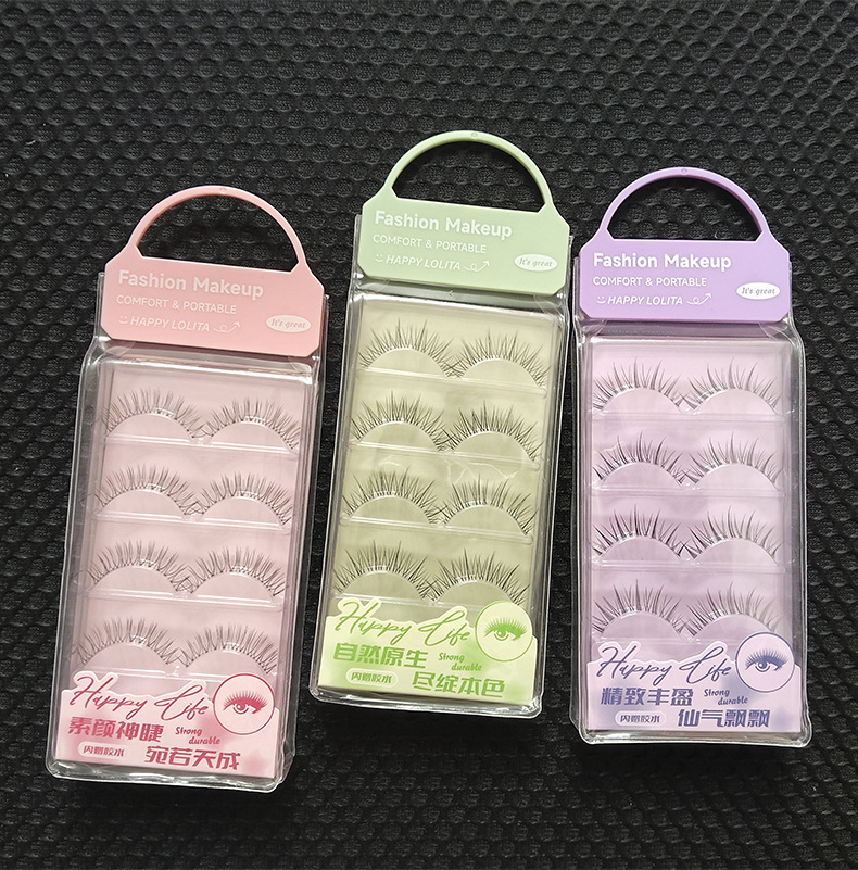 LMLTOP comic Big Eye False eyelash 4-pair set Whole cluster one-piece eyelash with glue LLT26 undefined