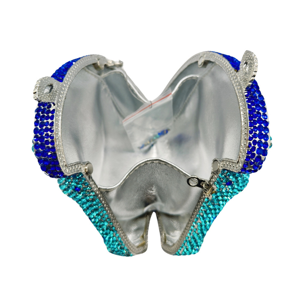 HorseZebrastonebag suministro transfronterizo cebra diamantes bolsa de cena animal lleno de diamantes bolsa de mano de lujo ligero