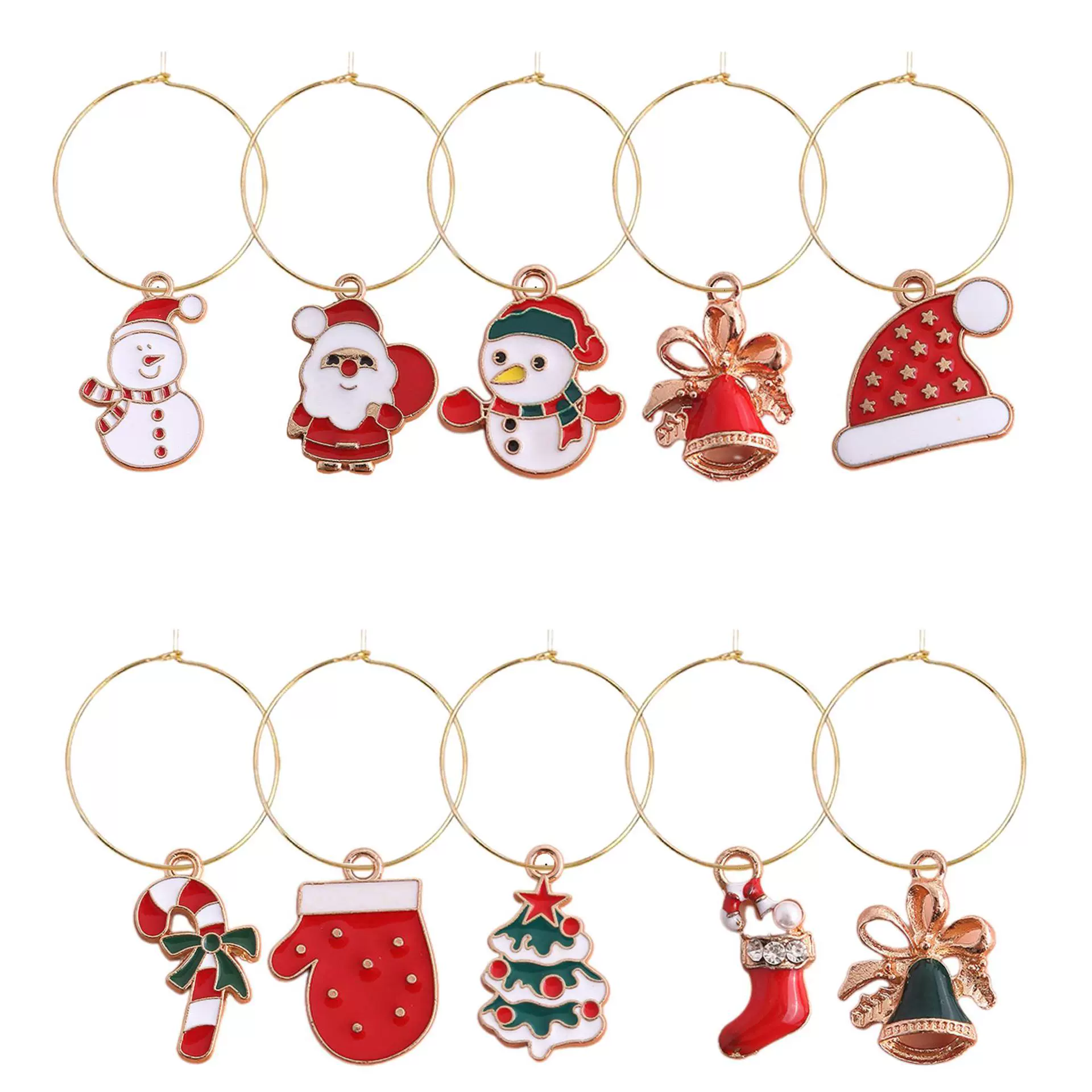 Gu Meng трансграничная рождественская подвеска из сплава с каплями масла, коллекция Санта-Клауса, звездная шляпа, снеговик, пингвин AliExpress