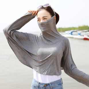 Modal Thin Sun Protection Clothing for Summer Cycling, Loose Long-Sleeved Sun Protection Clothing for Women to Cover Face and Neck, Sun Protection Clothing for Women