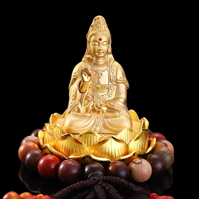 Buddha statue men's car car — Perfplant seat - 101012cm-ping-an-guanyin-generations-of-money