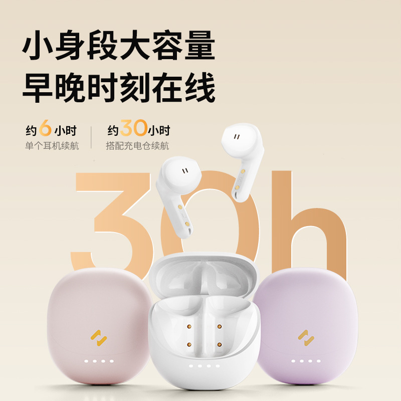 Hewitt E9 Bluetooth Headset Enc Call Noise Reduction Semi-In-Ear Small Ear Girls Bluetooth Wireless Headset Wholesale