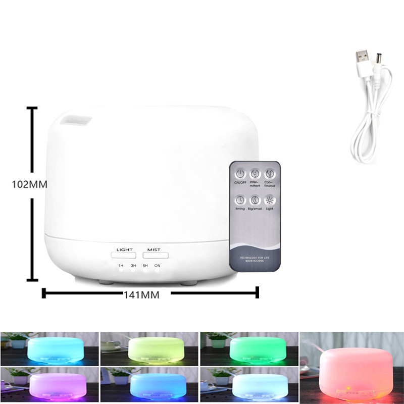 No impreso 500ml humidificador ultrasónico dormitorio colorido aerosol lámpara hogar mudo USB humidificador escritorio aromaterapia máquina