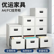 钢制卡箱挂劳柜企业办公室A4FC文件柜二斗四斗带锁资料合同抽屉柜