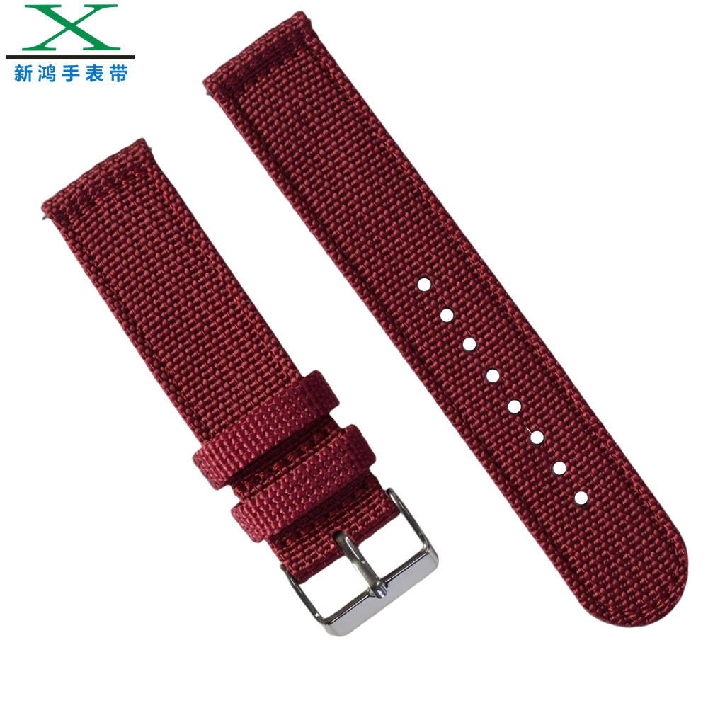 En stock al por mayor de liberación rápida de oreja real de Nylon banda de reloj 18 20 22 24mm Correa tejida de Nylon Correa
