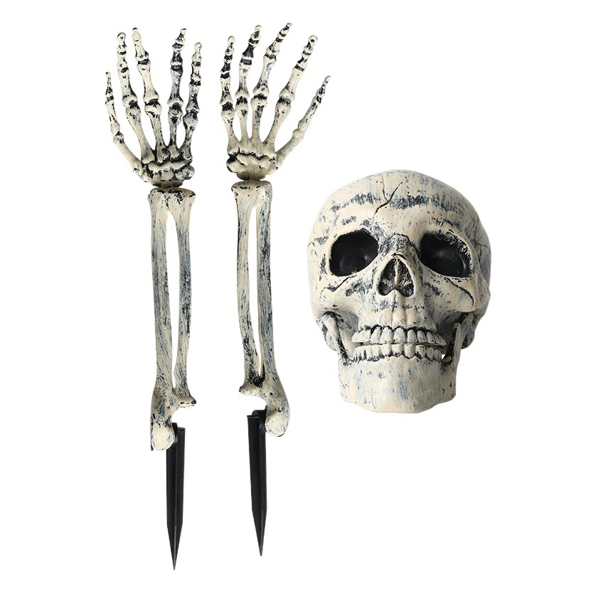 Adorno de Esqueleto de Calavera para Jardín de Plástico para Halloween