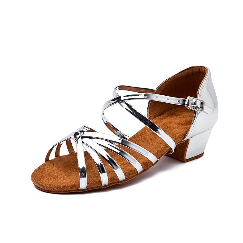 Dansschoenen van het merk Ryuwu voor kinderen en meisjes, antislip oefenschoenen met platte hak voor Latijns-Amerikaanse dans, lage hak._voghion.com