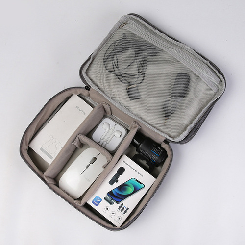 Cation Double Layer Digital Accessory Charging Bank Storage Box Portable USB Flash Drive Earphone Data Cable Storage Bag
