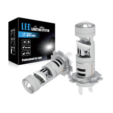 LED前大灯小透镜一体直插车灯 汽车LED大灯 H7 H18 聚光透镜 H11