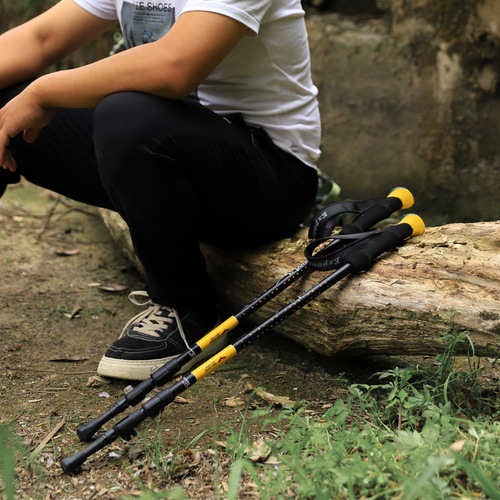 Abu Da Outdoor Hiking Poles Super Light External Lock 7075 Material Trekking Poles Walking Sticks