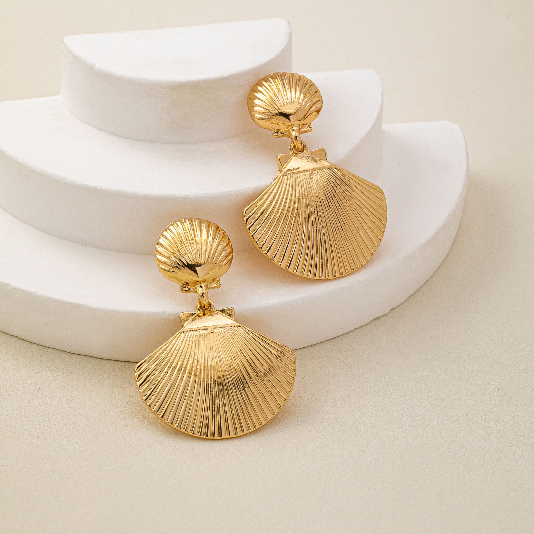 Elegant Ocean Style Shell Drop Earrings Alloy Pendant Jewelry_voghion.com