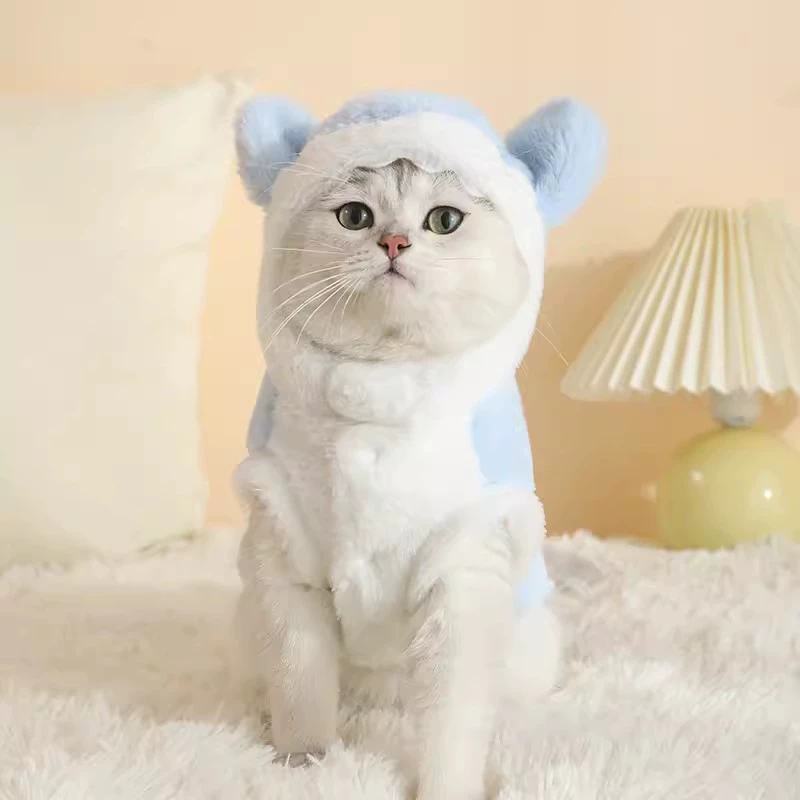 Одежда для кошек Зимняя теплая трансформация Pet Muppet Противошерстный котенок Милая осенне-зимняя кошка