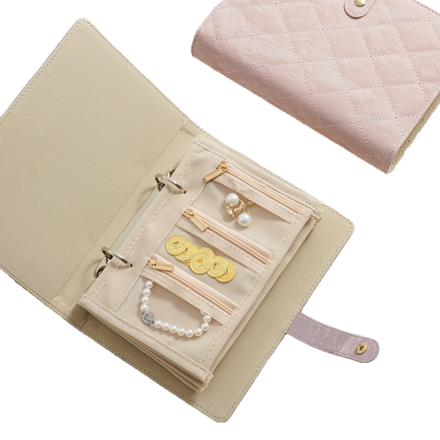 Nuevo libro de joyería collar de plata y oro bolsas de joyería de almacenamiento anti-oxidación viaje diez libros de almacenamiento portátiles image 6