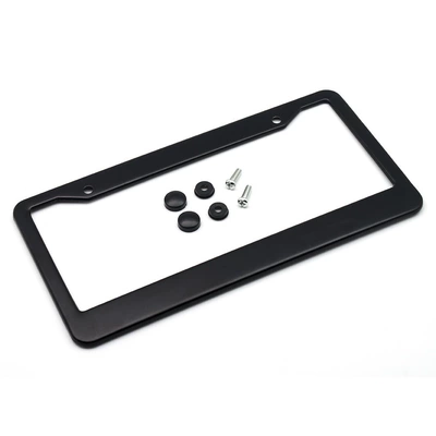 Cross-Border American Standard Stainless Steel License License plate holder/license plate holder - stainless-steel-black
