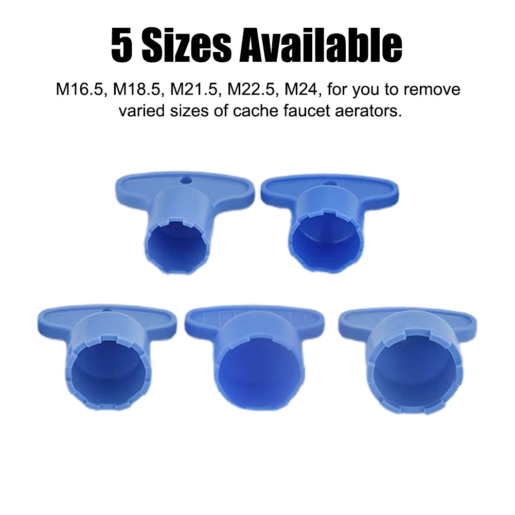 5Pcs水龙头通气器钥匙拆卸工具扳手 水龙头抽拉喷头起泡器扳手