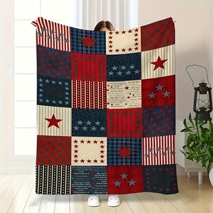F 23869 American Flag Flannel Blanket �������취�m�që̺