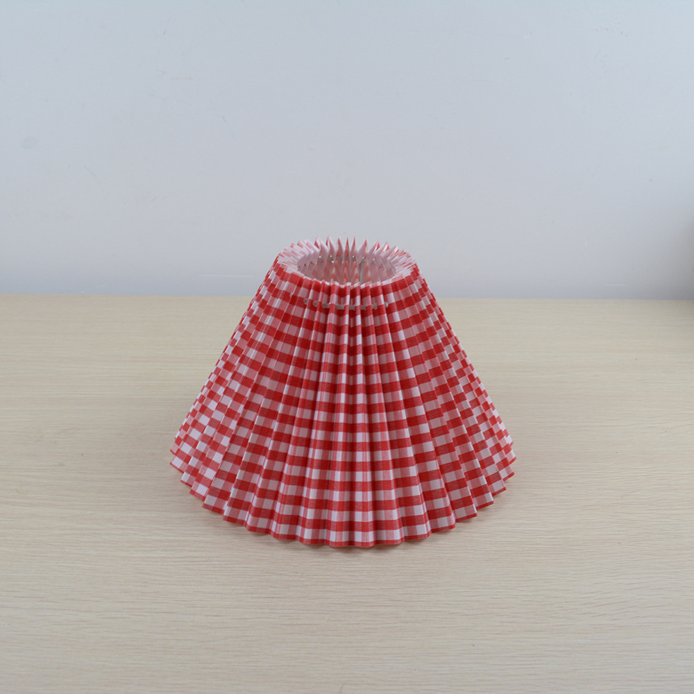 DIY lámpara de mesa personalizada Shell tela plisada dormitorio sala de estar retro Hotel lámpara de mesa de pared lámpara de pie sombra