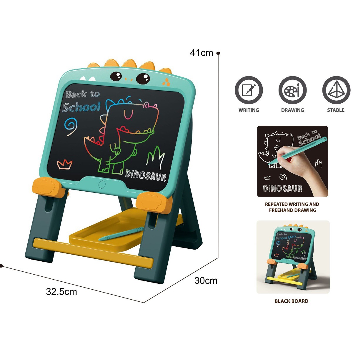 Transfronterizos niños electrónicos LCD tablero de escritura pintura tablero de dibujos animados coloridos dinosaurios tablero de escritura dibujo juguete
