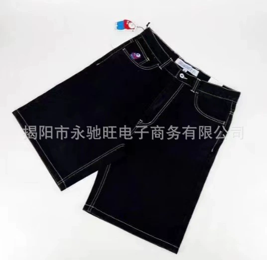 Европейский и американский трендовый бренд JNCO lucky 7-суб-графический принтованные джинсовые шорты Y2K штаны мужские 2024 летний новый стиль