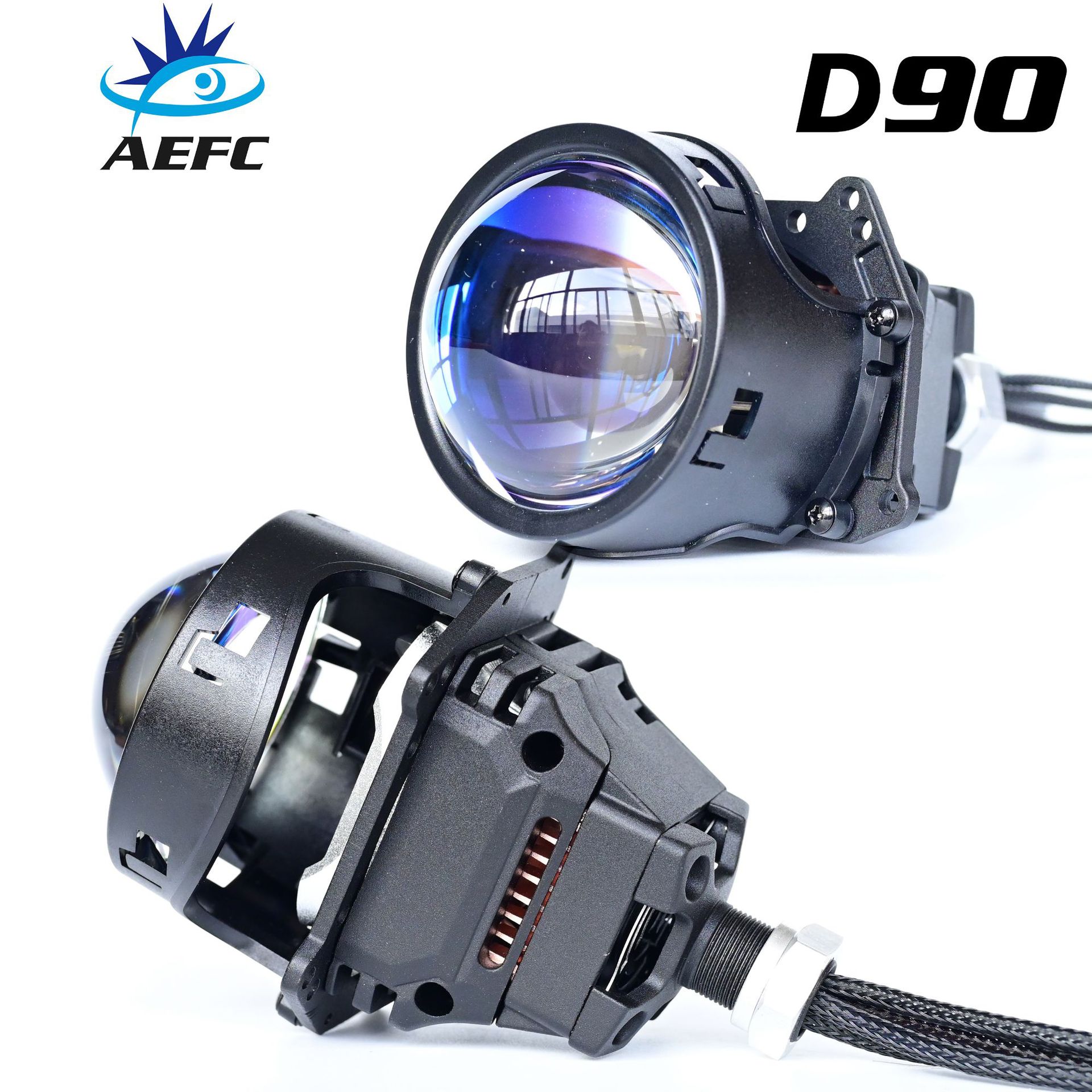 3 düymlük LED avtomobil farı D90, yaxın və uzaq işıq, H4 H7