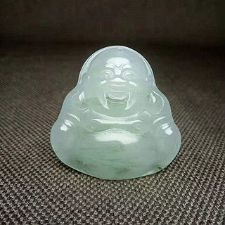 精美玉器金丝玉飘翠佛公新疆雪域天山翠翡翠色玉佩厂家批发