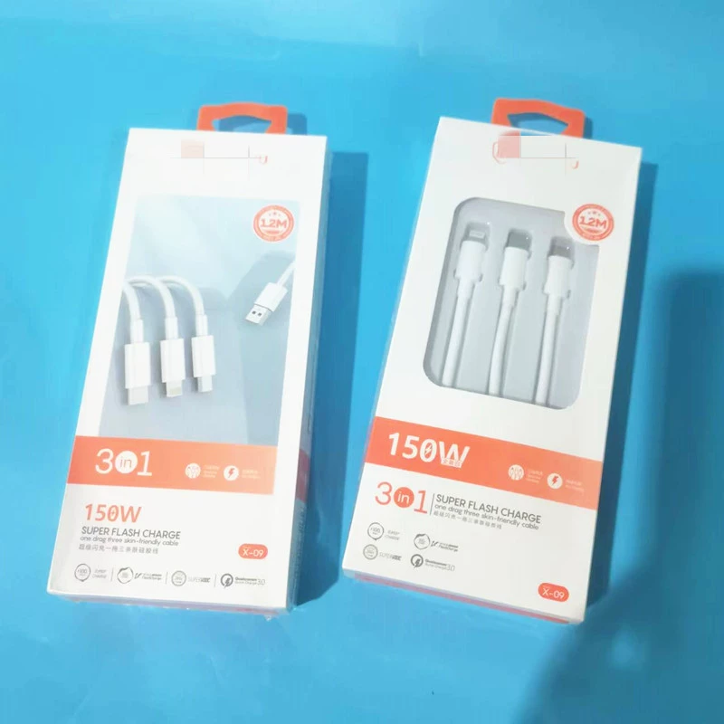 Кабель для передачи данных Android TYPE-C подходит для кабеля для передачи данных Huawei Apple Type-C, одна линия одновременной зарядки, три линии