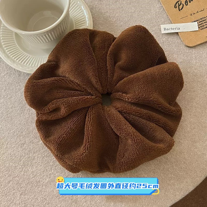 특대형 봉제머리끈-커피(라벨포함) (25cm*30g)