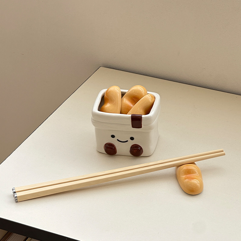 Cute Chopstick Holder Table Decoration Ornament Desktop Decoration Healing-Style Chopstick Rest Ceramic Household High-Value Chopstick Holder Cute Chopstick Holder Table Decoration Ornament Desktop Decoration Healing-Style Chopstick Rest Ceramic Household High-Value Chopstick Holder