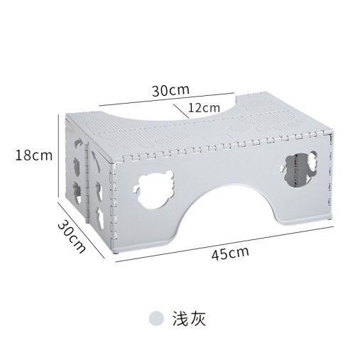 Toilet stool footstool anti-slip storage folding stool adult and children's foot stool squatting stool thickened foot stool