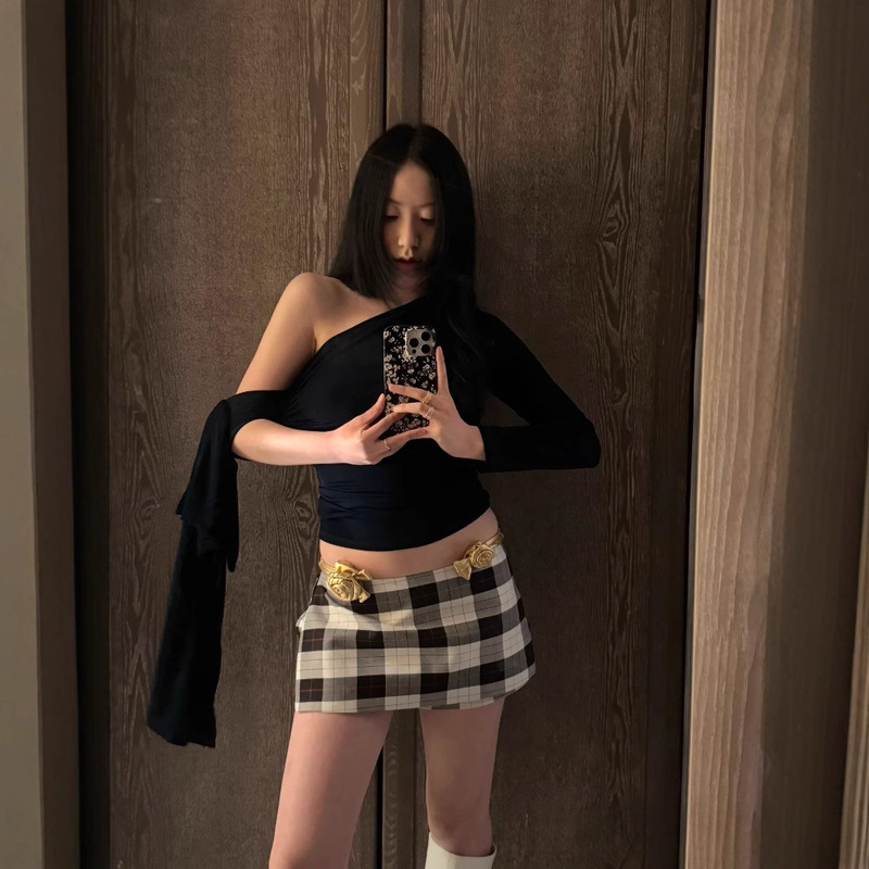 New Plaid Polka Dot A-Line Low-Waisted Short Women's Suit Shorts Side Zipper Two-Wear Mini Culottes 5200 New Plaid Polka Dot A-Line Low-Waisted Short Women's Suit Shorts Side Zipper Two-Wear Mini Culottes 5200