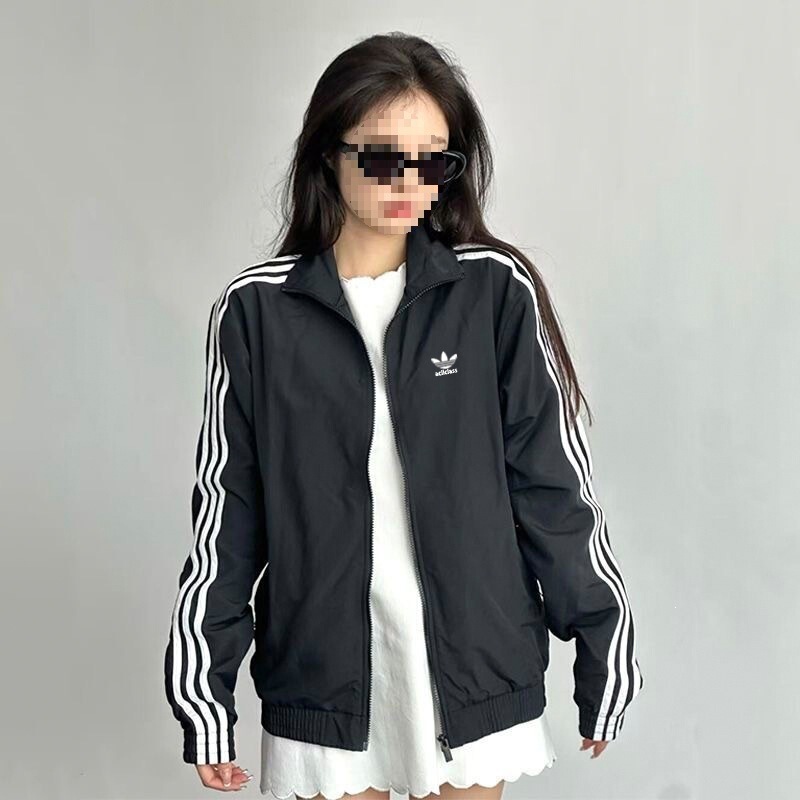 Cross-Border High-End Version Stand-Collar Jacket for Men and Women, 2026 Spring New Model, Trefoil Sports Cardigan, Couple's Casual Loose Fit Cross-Border High-End Version Stand-Collar Jacket for Men and Women, 2026 Spring New Model, Trefoil Sports Cardigan, Couple's Casual Loose Fit
