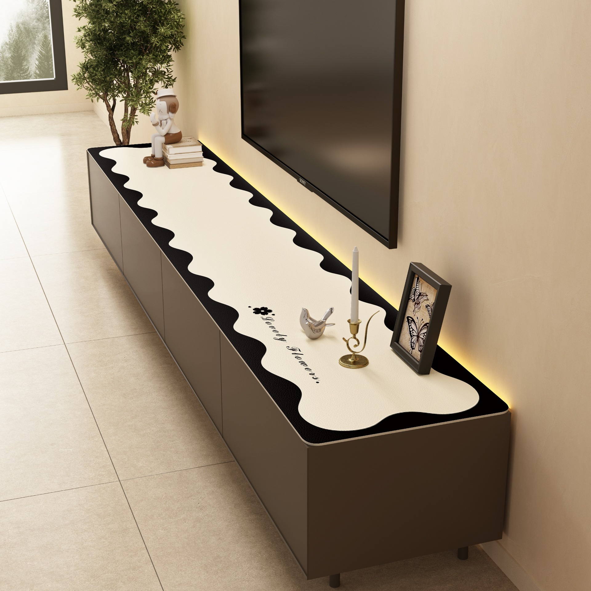 26 New Models of Light Luxury High-End Leather Tablecloths for Home Use, Living Room Tv Cabinet Protective Pads, Waterproof and Oil-Proof Table Mats