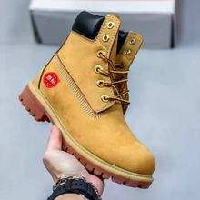 莆田鞋头层天伯伦户外运动男女鞋防水踢不烂经典高帮大黄靴马丁靴