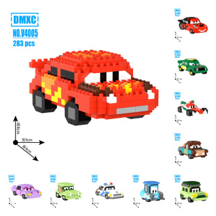 Compatible with Lego micro particle car building blocks children's puzzle assembled toy ornaments mixed batch wholesale car building blocks to play