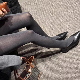 Cool and Breathable Gray Leggings for Women in Summer Miu Pantyhose Thin Slightly See-Through Nine-Point Pants Slimming Look Leggings