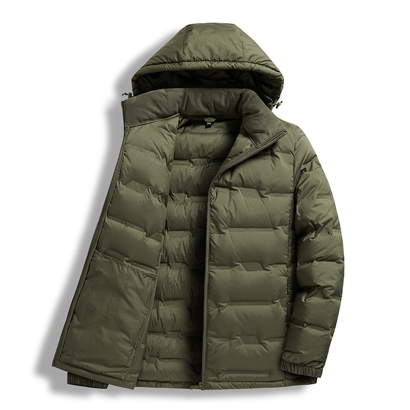 Hombres ligero abajo chaqueta invierno moda desmontable sombrero 85 pato blanco abajo más tamaño casual abrigo caliente al por mayor