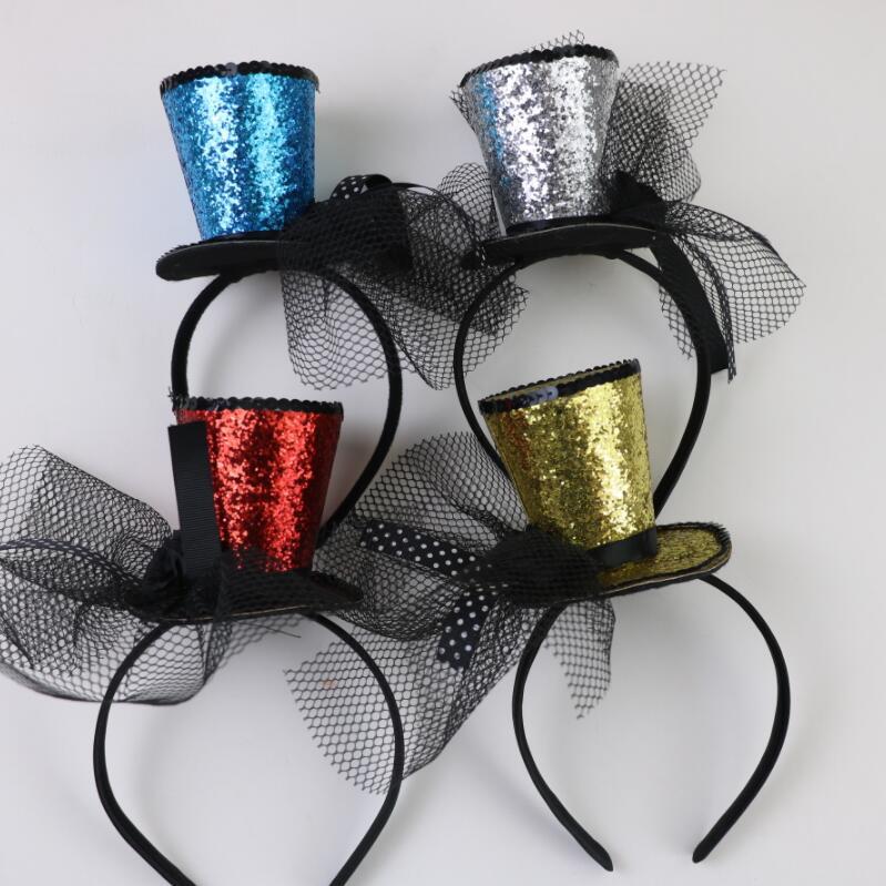 Forniture di Halloween, oggetti di scena per spettacoli in maschera, cappello da pirata, nastro rosso, cappello da pirata, grande cappello da capitano_voghion.com