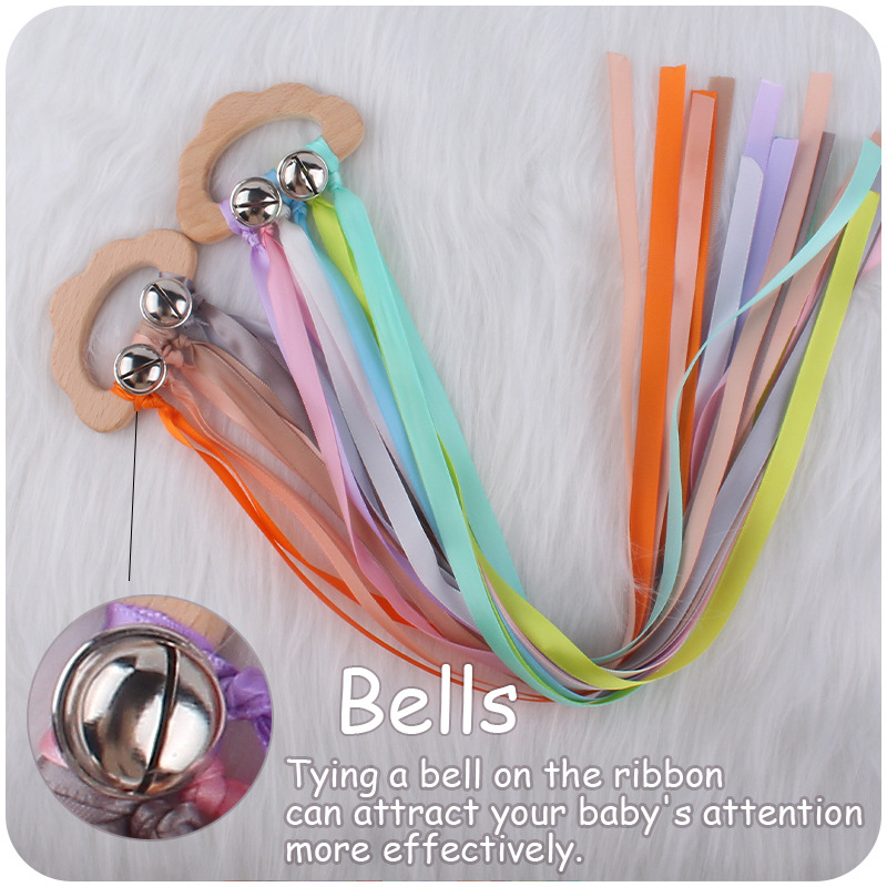 Nuevos suministros para bebés nube Beech teether bebé creativo Beech molar teether cinta sonajero juguete