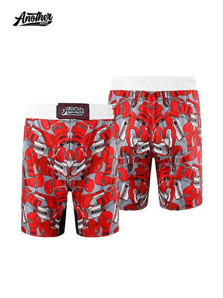 Anotherboxer Boxing Gloves Patterned Mixed Martial Arts Training Brazilian Jiu-Jitsu Wear-Resistant Mma Elastic Shorts