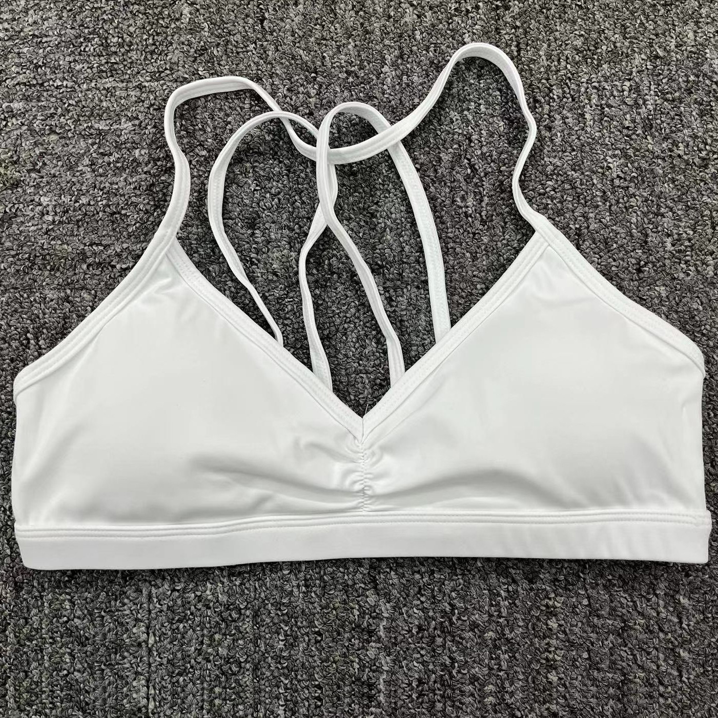 59g Weight Sleeveless Sleeve Length Nylon Fabric Type Short Top Length Halter Crisscross Tank Tops Type Gym, Yoga Occasion Halter Neck Neckline Solid Color Pattern Sports Style Sports Solid Color Nylon Halter Neck Active Tops Halter Crisscross Tank 17