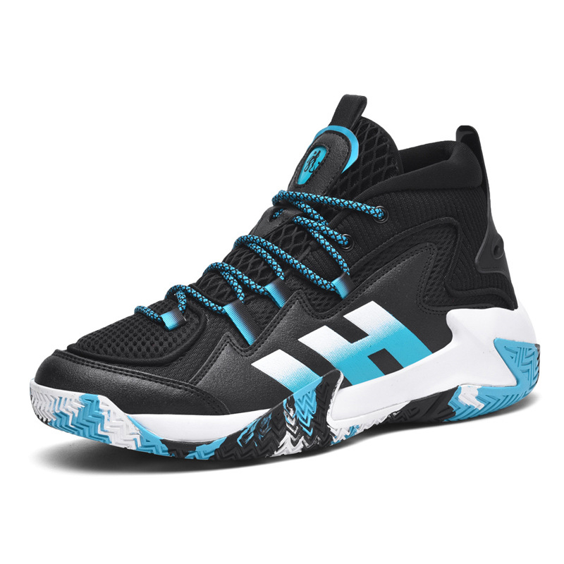 Zapatos de baloncesto anti-deslizante al aire libre de la ciudad, zapatos deportivos de rebote transfronterizos de tamaño medio para hombres