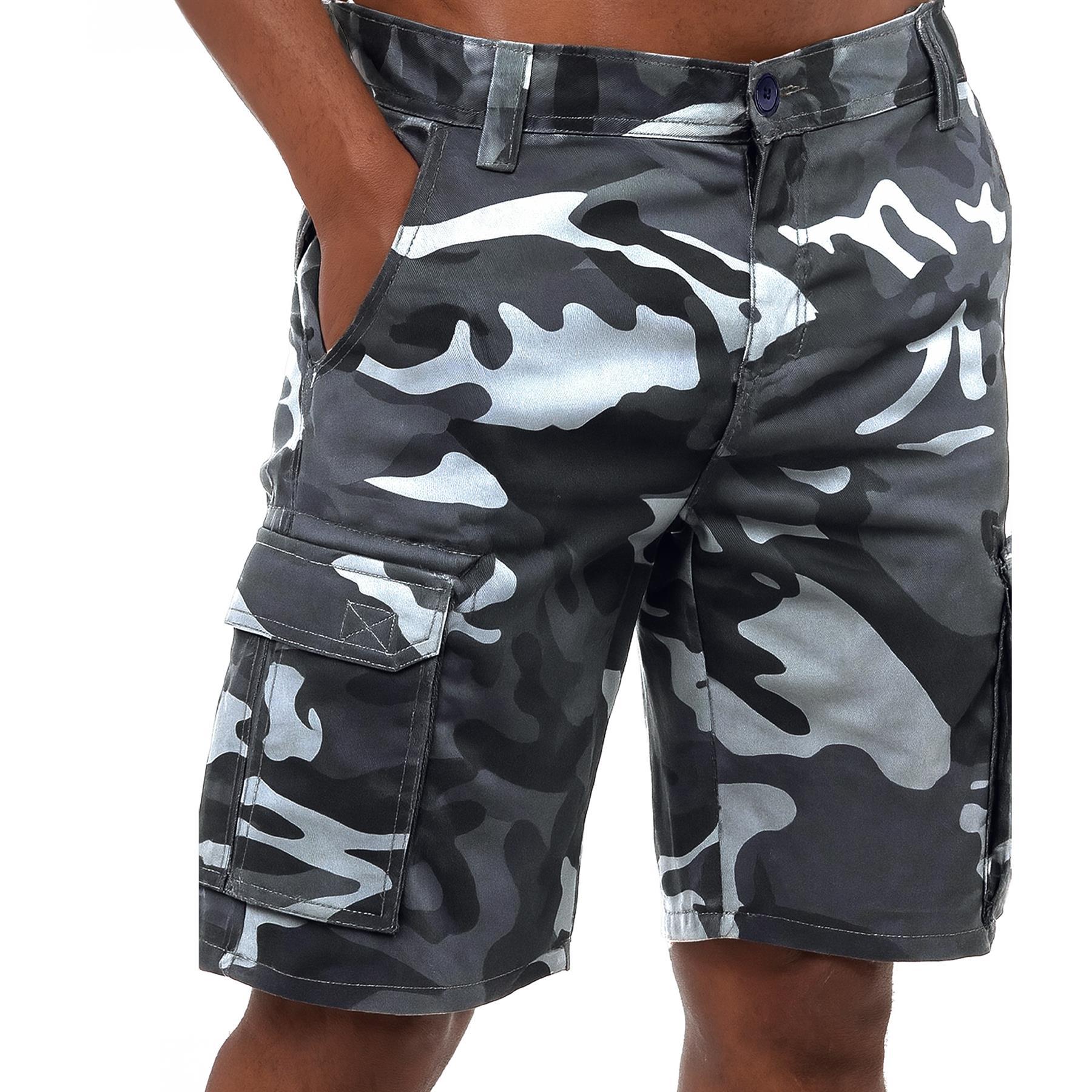 Herren Camouflage Cargoshorts Weit Geschnitten Mit Taschen_voghion.com