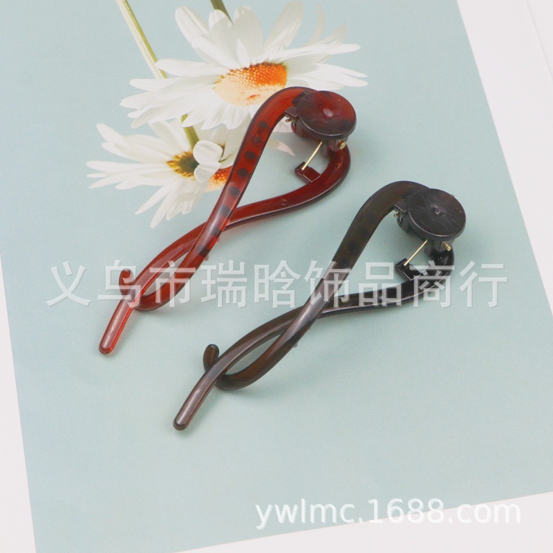 10厘米扭夹塑料发夹折不断头饰发夹配件手工发饰diy材料扭扭发夹|undefined
