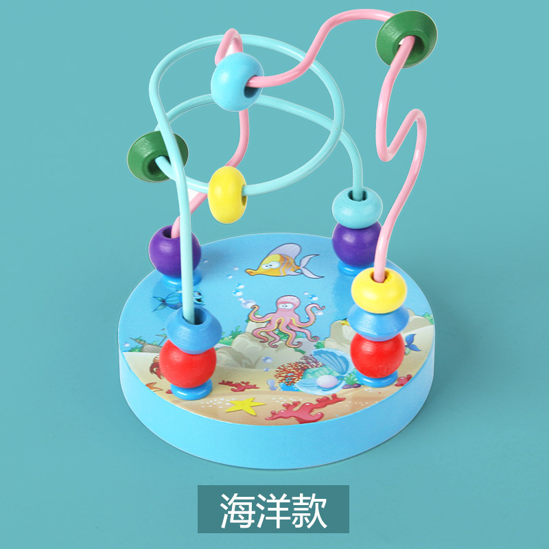 Juguetes educativos para niños, cuentas de frutas y animales, bloques de construcción multifuncionales, cuentas, regalos para niños de guardería y educación temprana