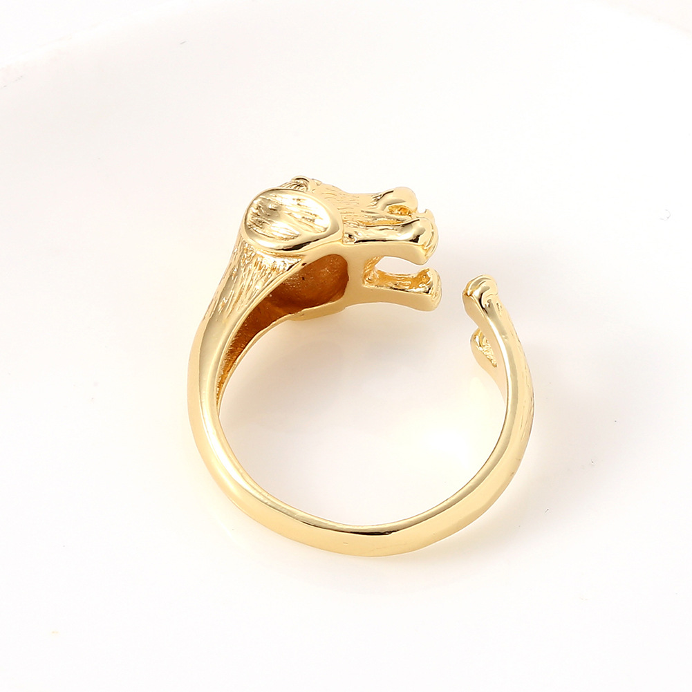 Women's Jewelry Copper Gold Plated Creative Dog Tail Ring Wholesale display picture 3