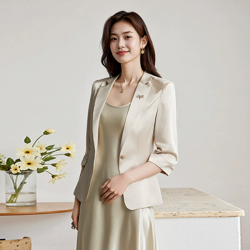 Модная летняя тонкая классическая пиджак костюм, Slim fit, высокий класс, яркий запоминающийся стиль