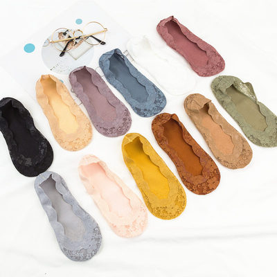 Cotton Lace lady Boat socks Invisible socks upgrade Patch silica gel solar system tutu Socks Shallow mouth wholesale