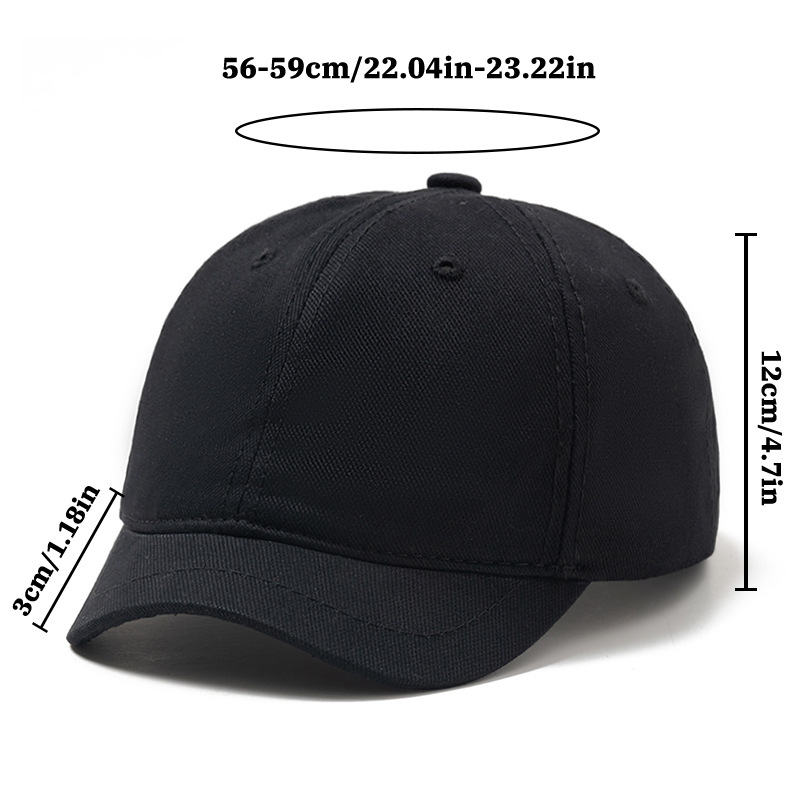 Kurze Krempe Baumwolle Baseball mütze Männer Frauen Papa Hut verstellbare Trucker-Stil Low Profile Vintage Street Caps – Detail 2
