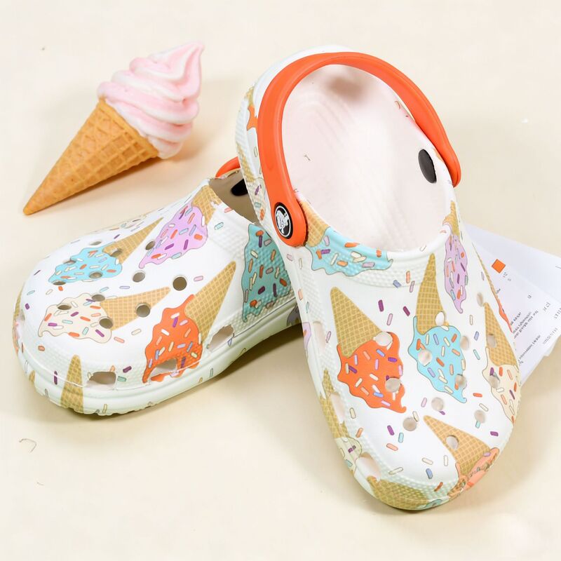 Cross Star Print Ice Cream Butterfly Children's Clogs Outdoor Beach Shoes Kids' Closed-Toe Sandals Wholesale Cross Star Print Ice Cream Butterfly Children's Clogs Outdoor Beach Shoes Kids' Closed-Toe Sandals Wholesale